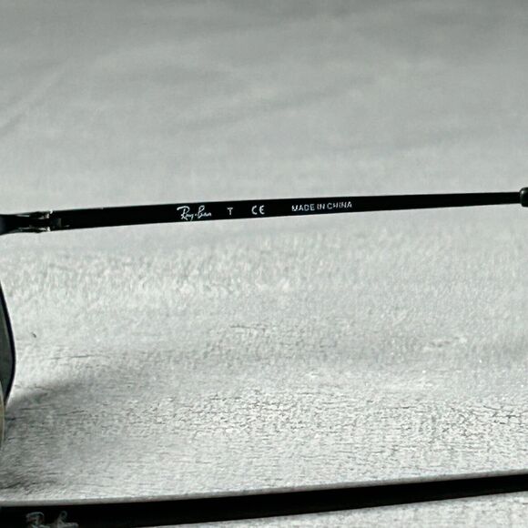Ray Ban Sunglasses Black Rectangular Frame Only RB3162 SLEEK 006 52-19 - Picture 6 of 8